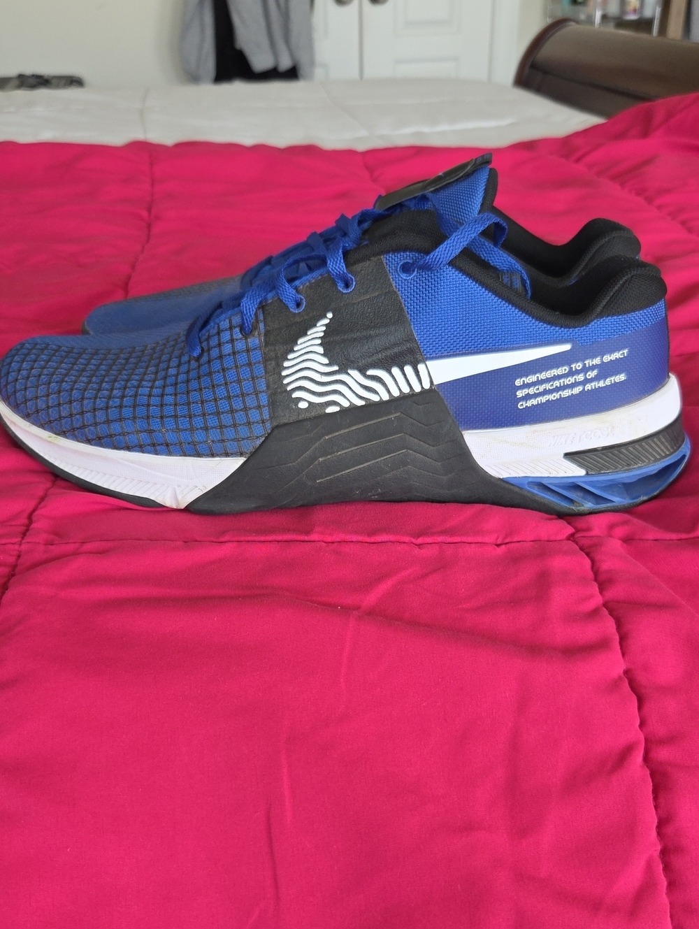 Nike React Blue and Black Running Shoe with White Labele